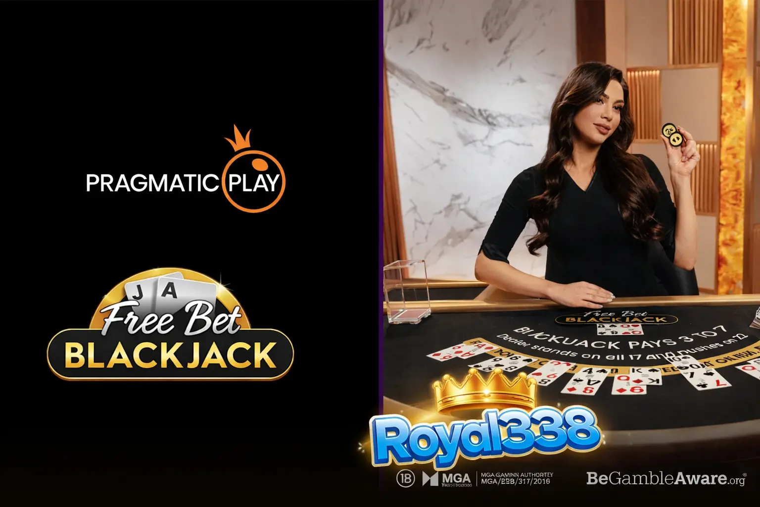 Free Bet Blackjack จาก Pragmatic Play ที่ Royal338