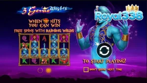 ทดลองเล่นสล็อต PG Genie's 3 Wishes ใน Royal338